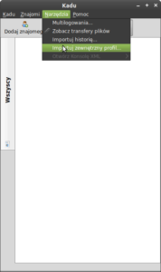 Importuj zewnętrzny profil Kadu