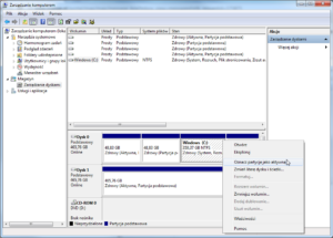 Oznacz partycję jako aktywną