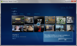 YouTube video error