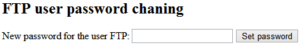 FTP user password chaning
