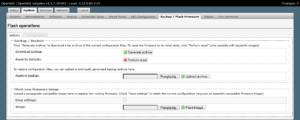 System - Backup / Flash Firmware