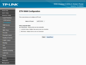 ETH WAN Configuration