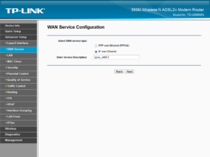 WAN Service Configuration