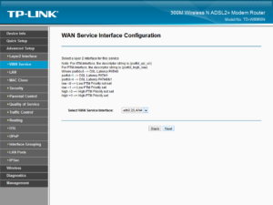WAN Service Interface Configuration