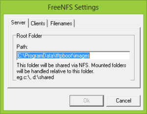 FreeNFS Server Settings