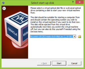 Select start-up disk
