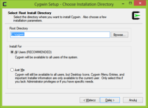 Choose Installation Directory