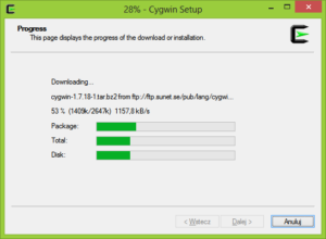 Cygwin Setup Progress