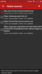 AdAway - Hosts sources